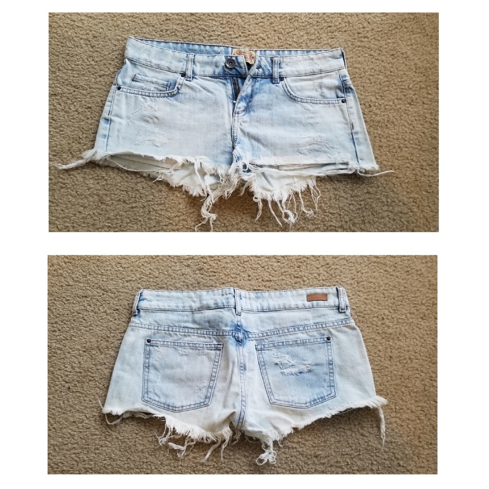 White denim shorts